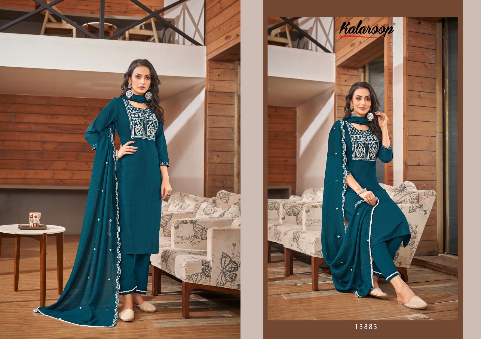 Blossom By Kalaroop 13879 To 13884 Wholesale Kurti With Bottom Dupatta In Delhi
